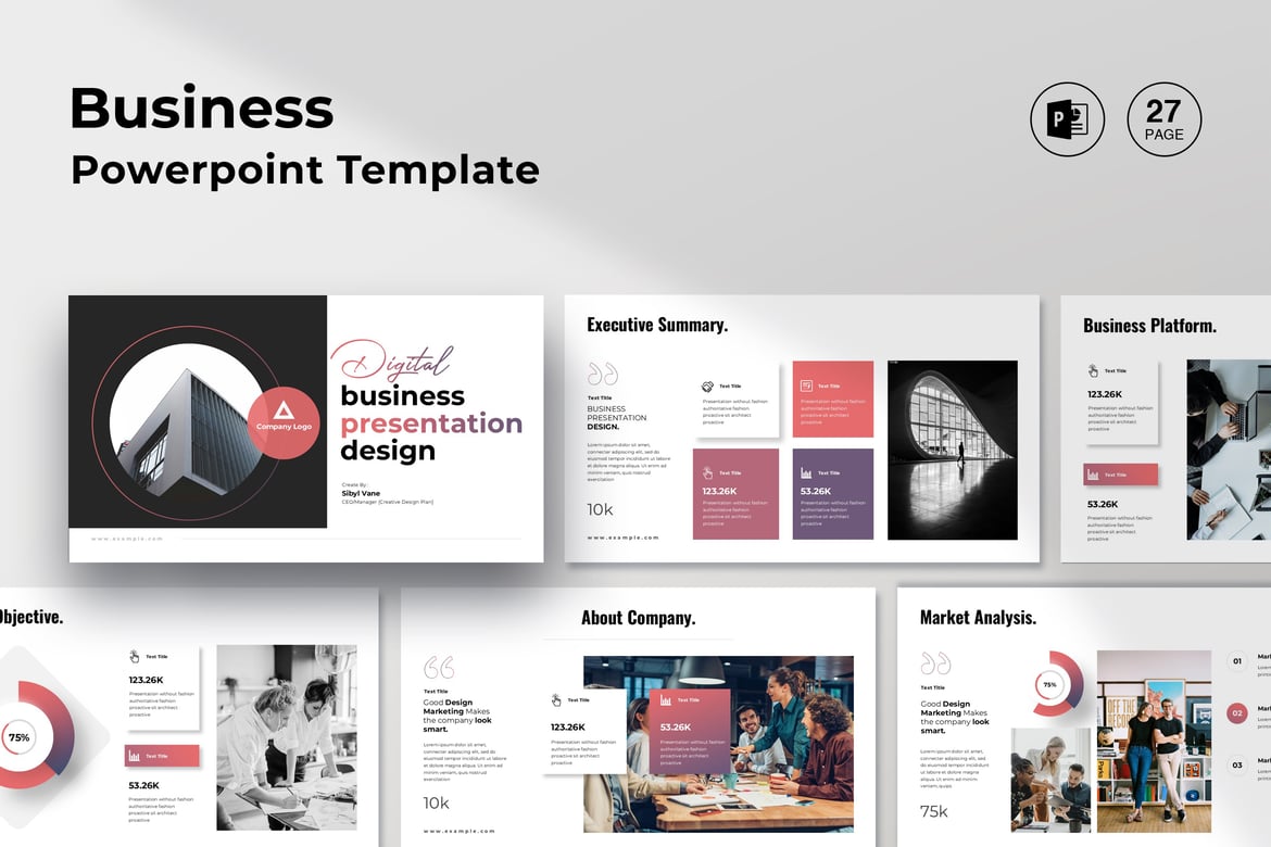 Template PowerPoint Bisnis Profesional untuk Presentasi Sukses