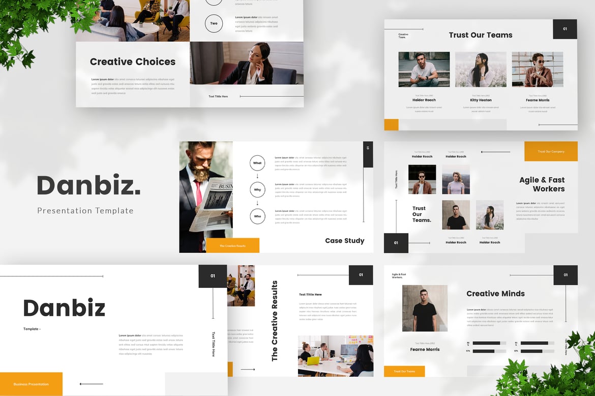 Template PowerPoint Bisnis Danbiz yang Menarik dan Profesional