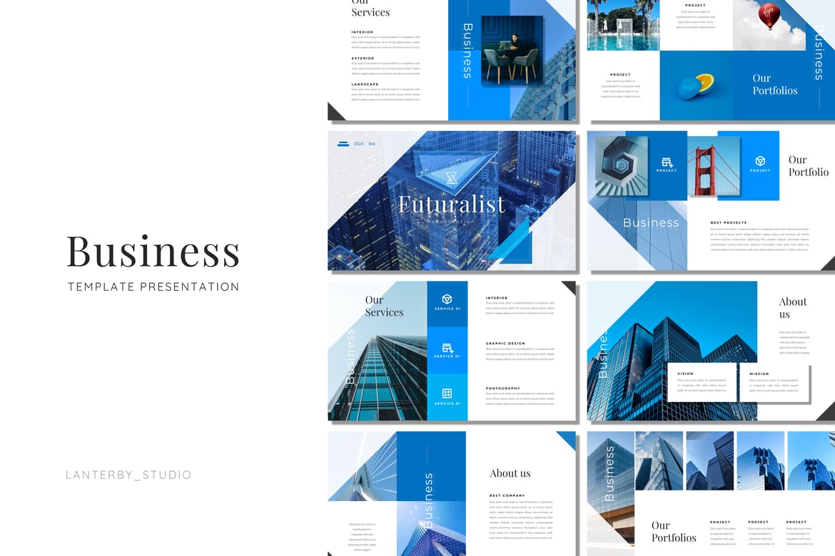 Template PowerPoint Bisnis Modern dan Elegan