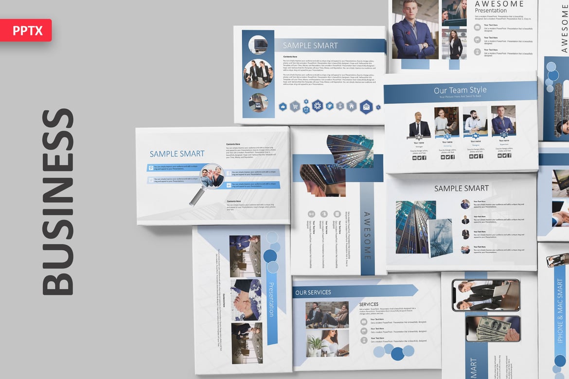 Template PowerPoint Bisnis Kreatif dan Minimalis