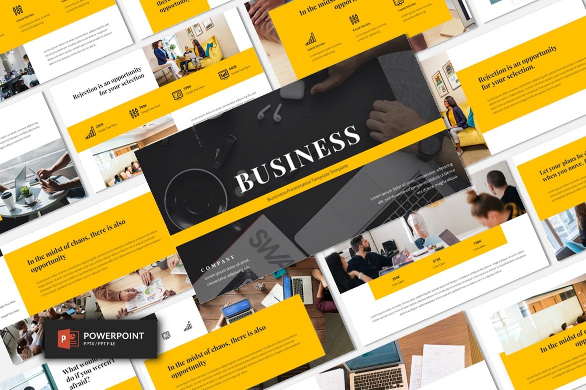 Template Powerpoint Bisnis Modern dan Profesional
