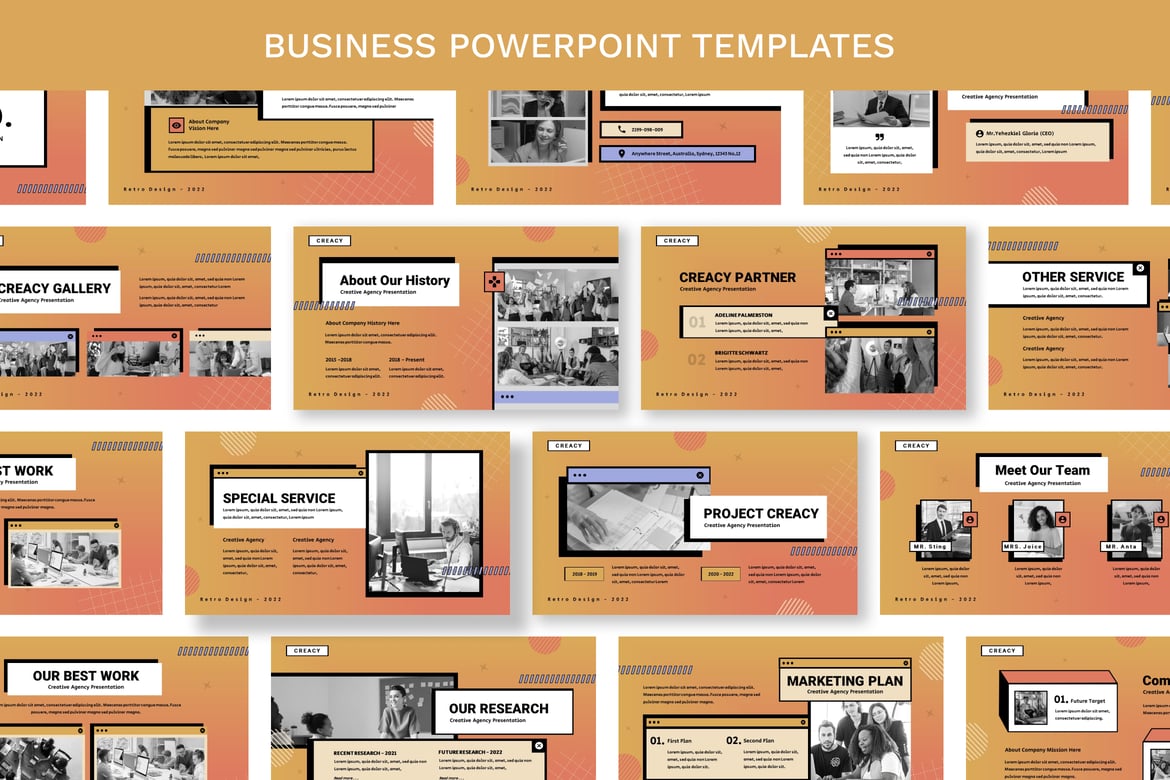 Template PowerPoint Bisnis Modern dan Profesional