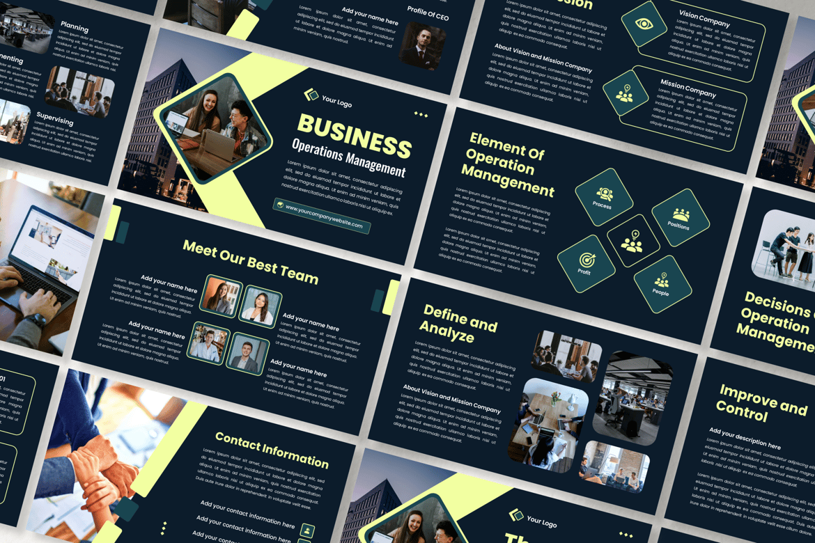 Template Presentasi Bisnis PowerPoint Modern