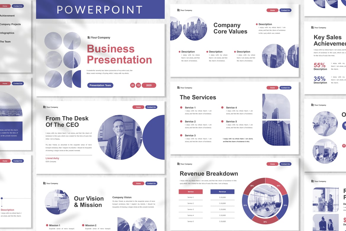 Template PowerPoint Presentasi Bisnis yang Menarik dan Profesional