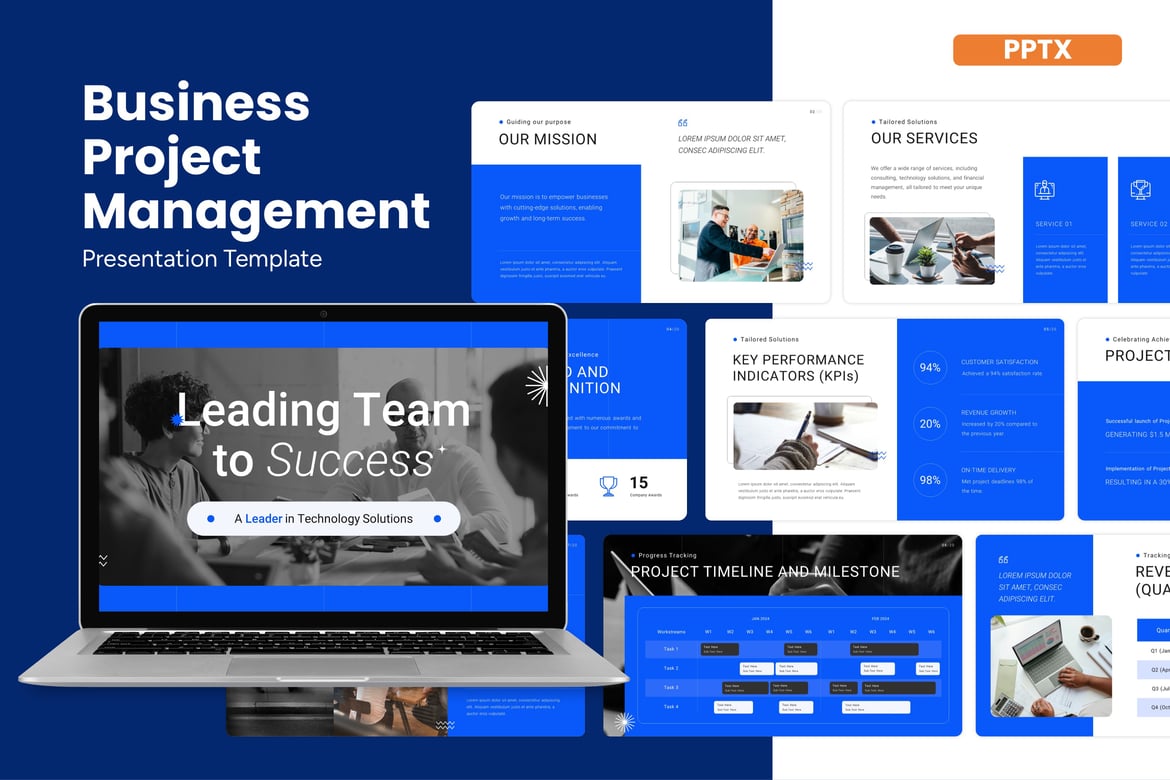 Template PowerPoint Manajemen Proyek Bisnis yang Efektif