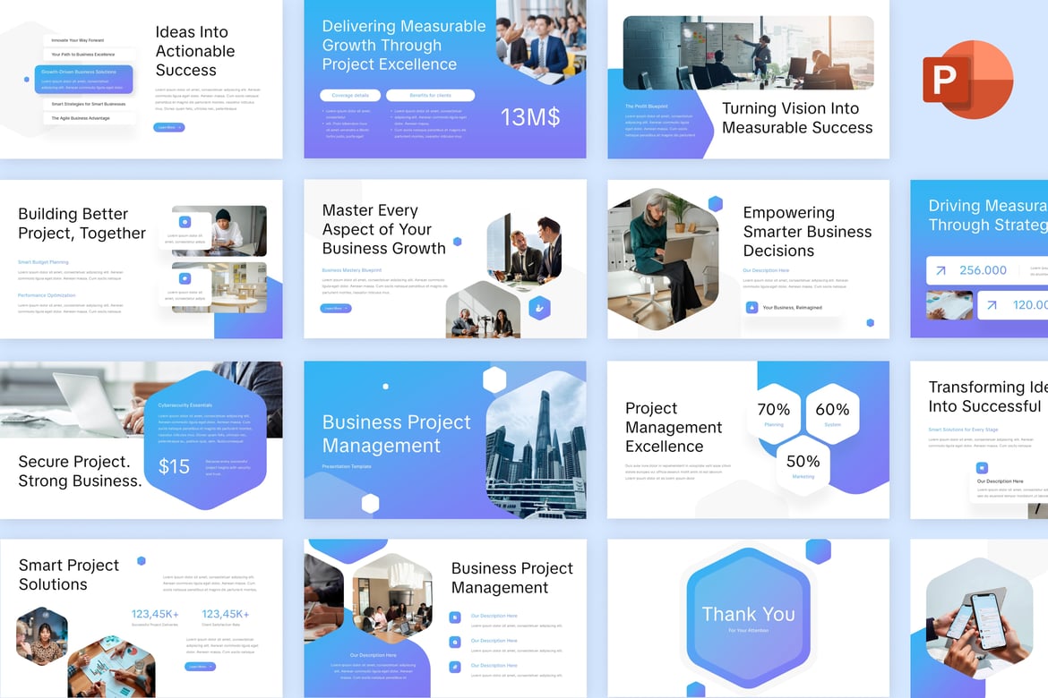 Template Presentasi Manajemen Proyek Bisnis yang Profesional dan Modern