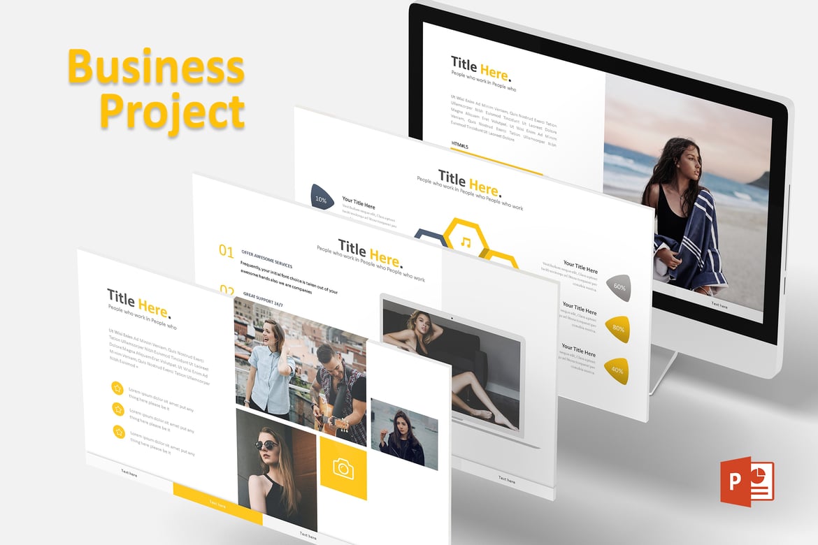 Template Powerpoint Proyek Bisnis - Solusi Presentasi Menarik