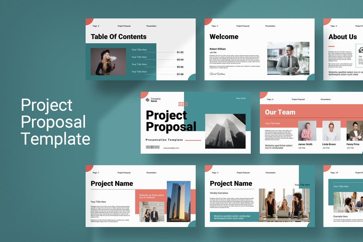 Template Powerpoint Proposal Proyek Bisnis yang Modern dan Kreatif