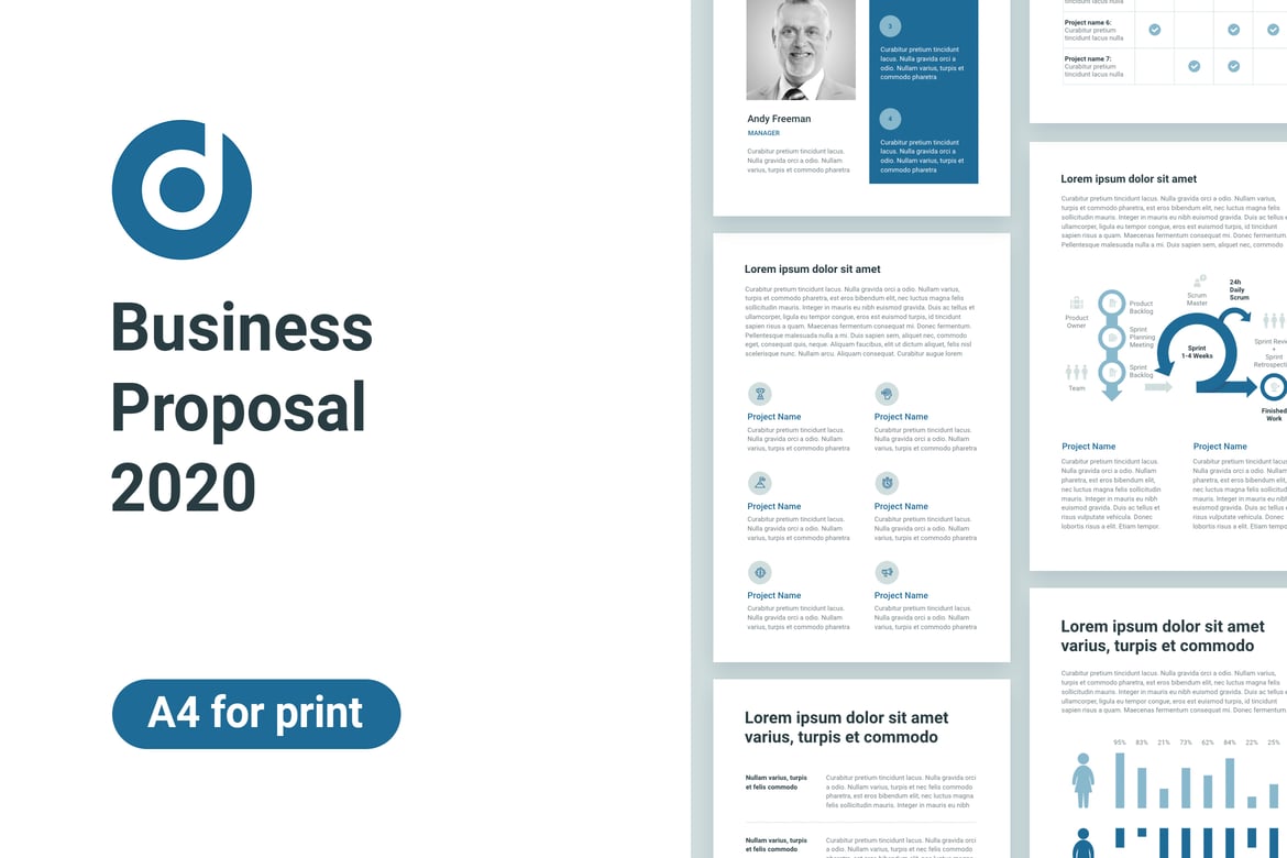 Template PowerPoint Proposal Bisnis A4 yang Menarik dan Profesional