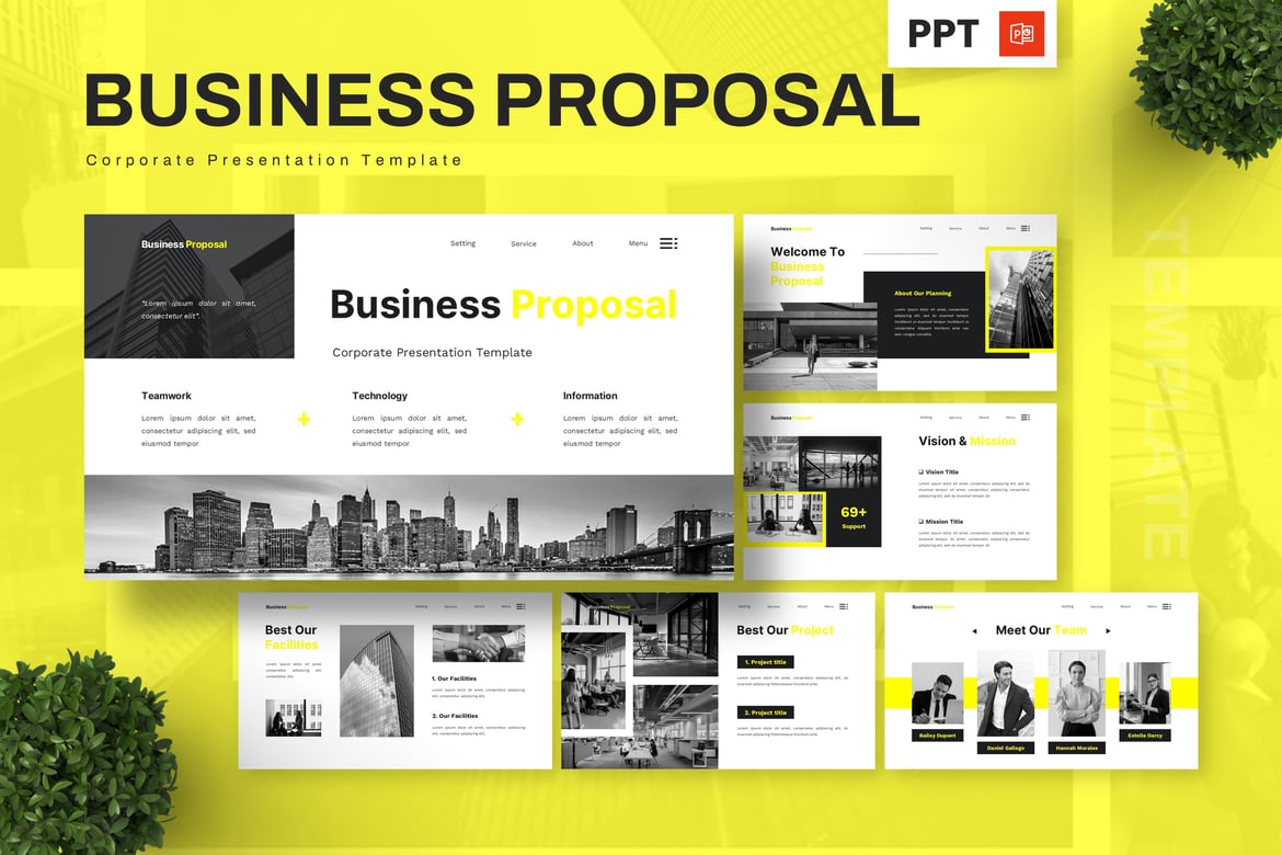 Template Presentasi Proposal Bisnis - PowerPoint Korporat