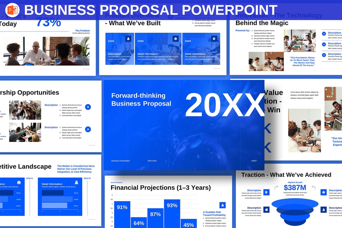 Template Presentasi Proposal Bisnis yang Modern dan Menarik