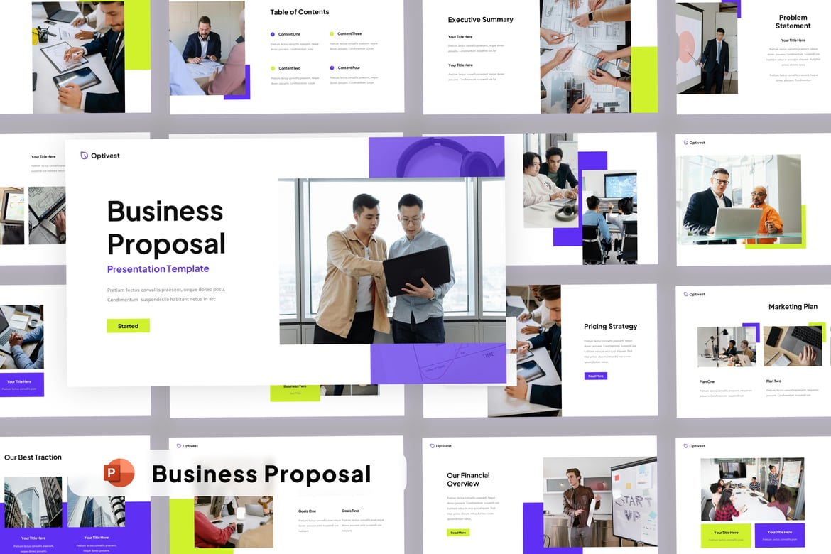 Template Presentasi Proposal Bisnis Profesional - PowerPoint