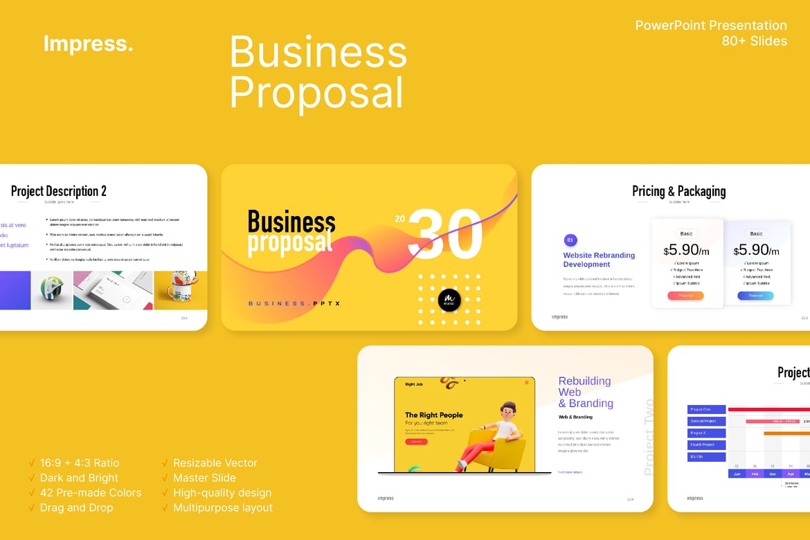 Template Presentasi PowerPoint Proposal Bisnis yang Menarik dan Profesional