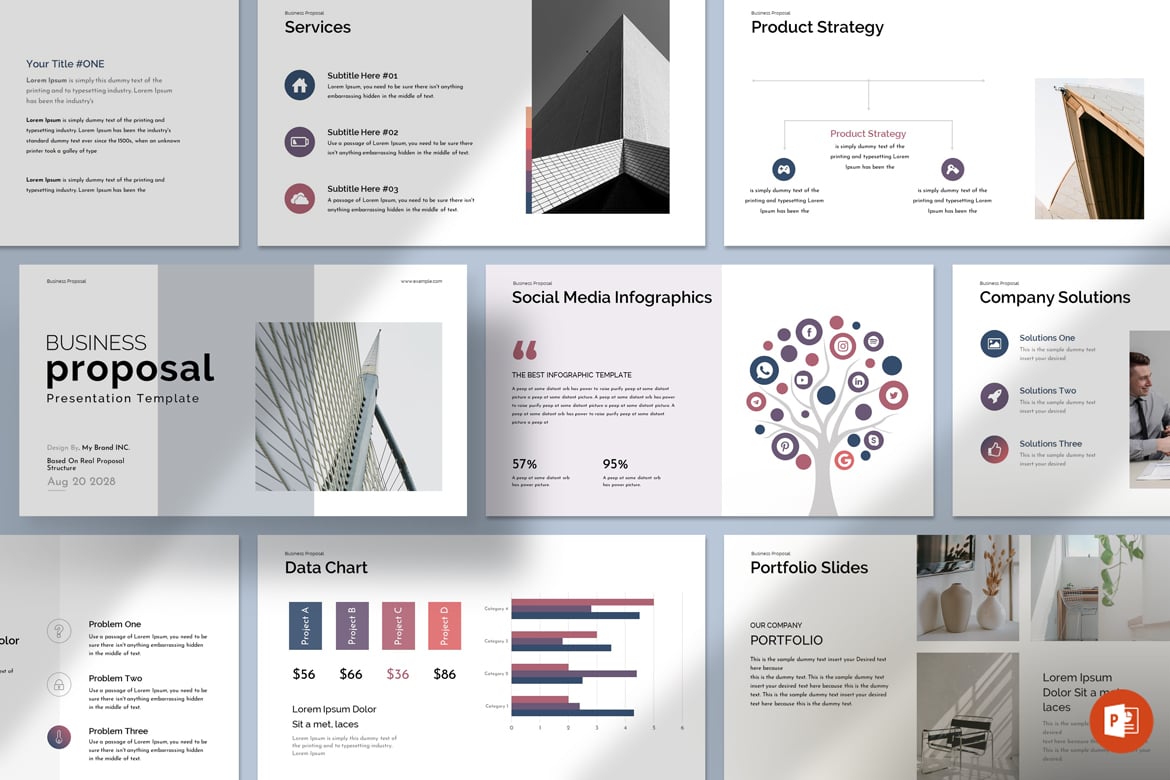 Template Presentasi PowerPoint Proposal Bisnis yang Kreatif dan Profesional