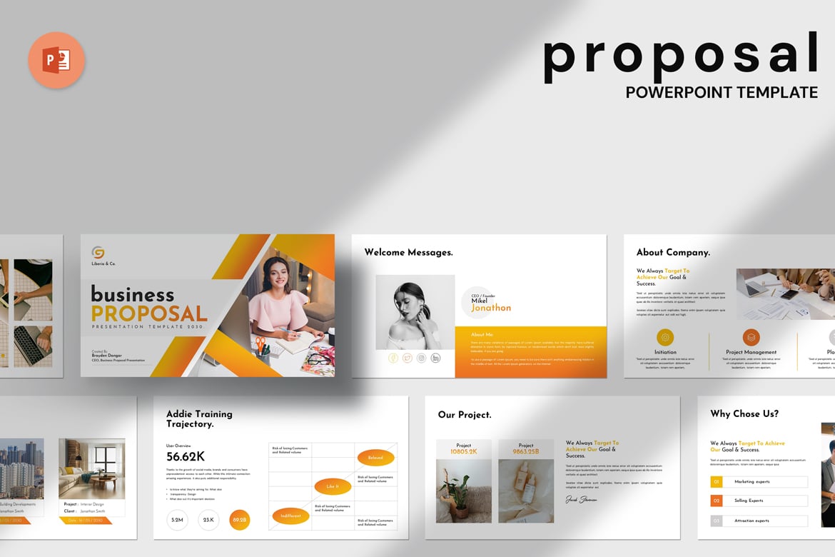 Template Presentasi PowerPoint Proposal Bisnis yang Menarik