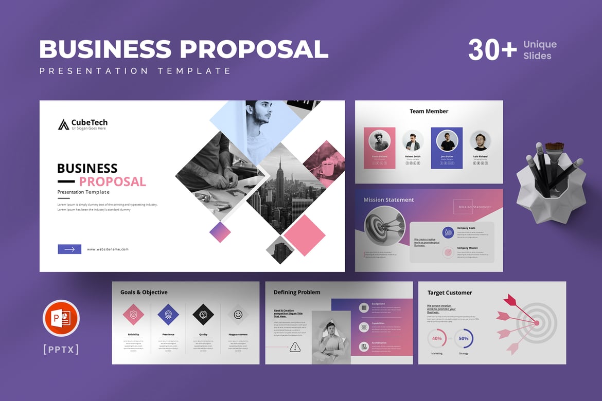 Template Presentasi PowerPoint Proposal Bisnis yang Menarik