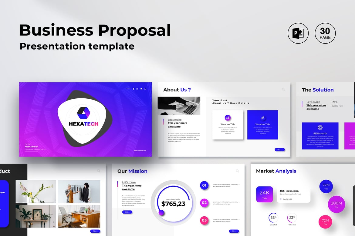 Template Presentasi PowerPoint untuk Proposal Bisnis yang Menarik