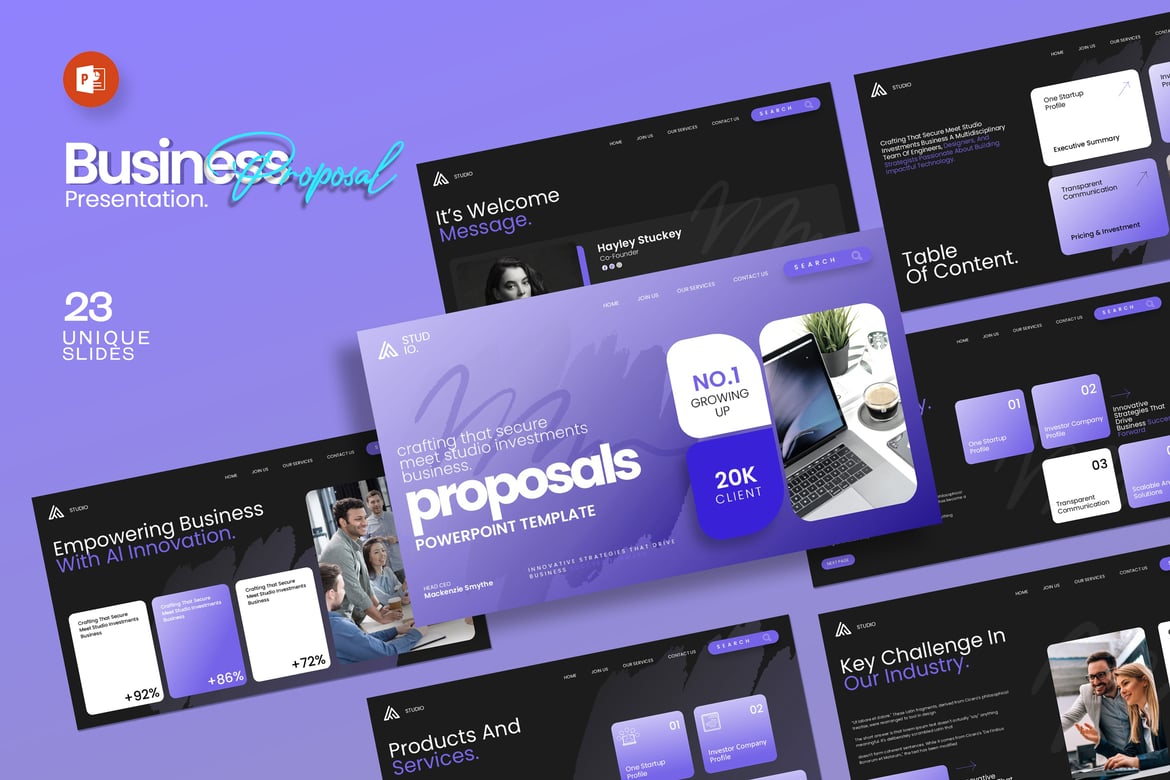 Template PowerPoint Proposal Bisnis yang Profesional dan Menarik