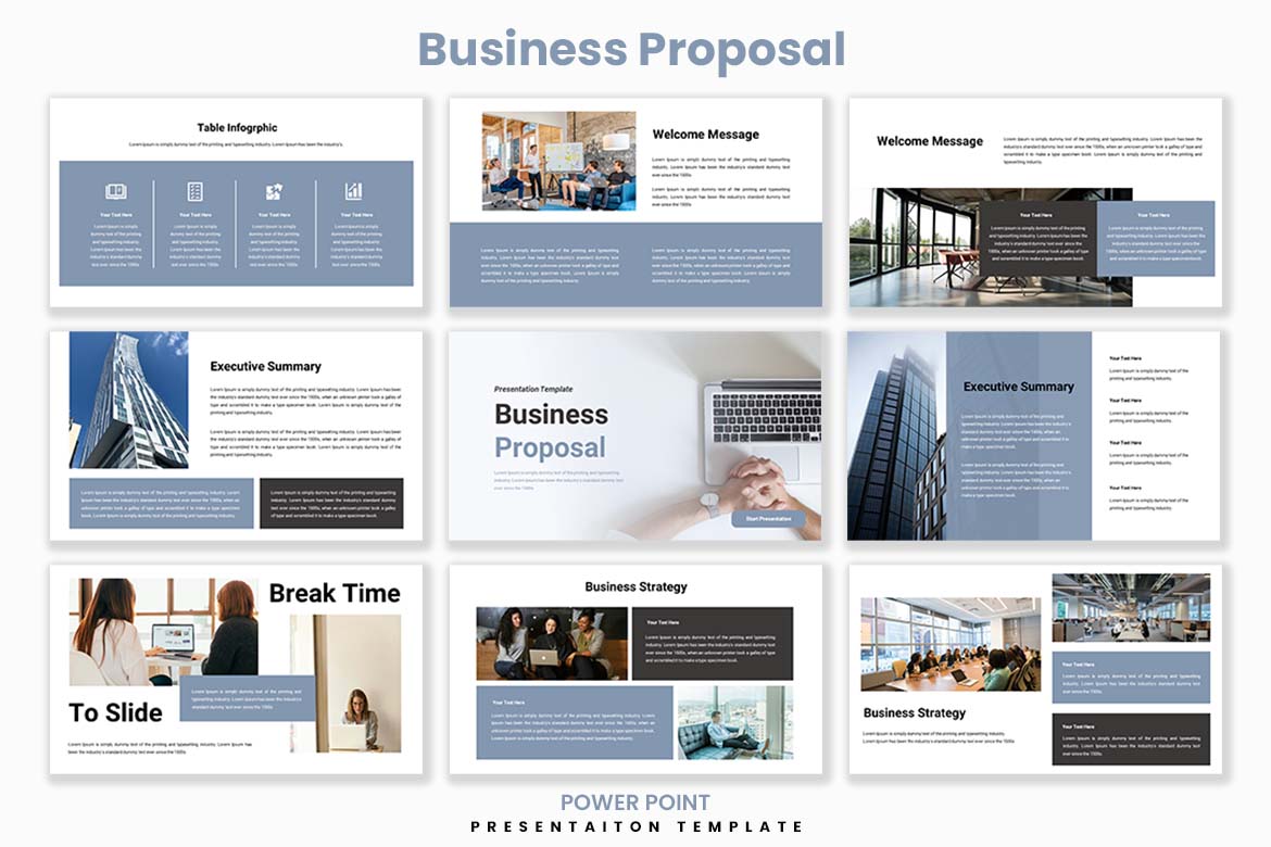 Template PowerPoint Proposal Bisnis Modern dan Menarik