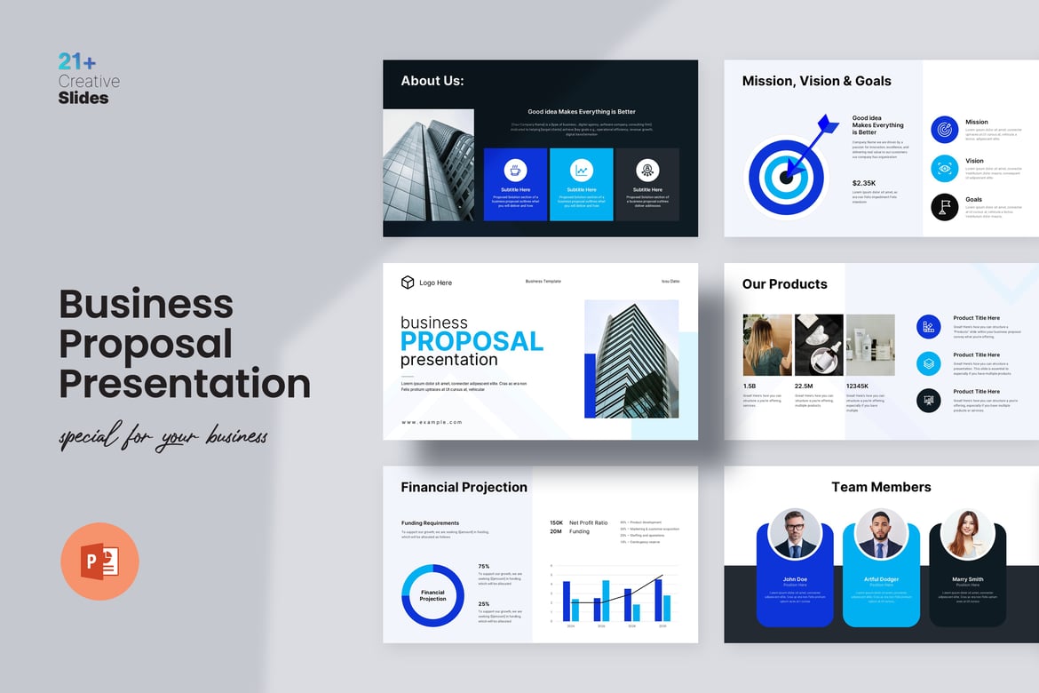 Template Presentasi PowerPoint Proposal Bisnis yang Menarik