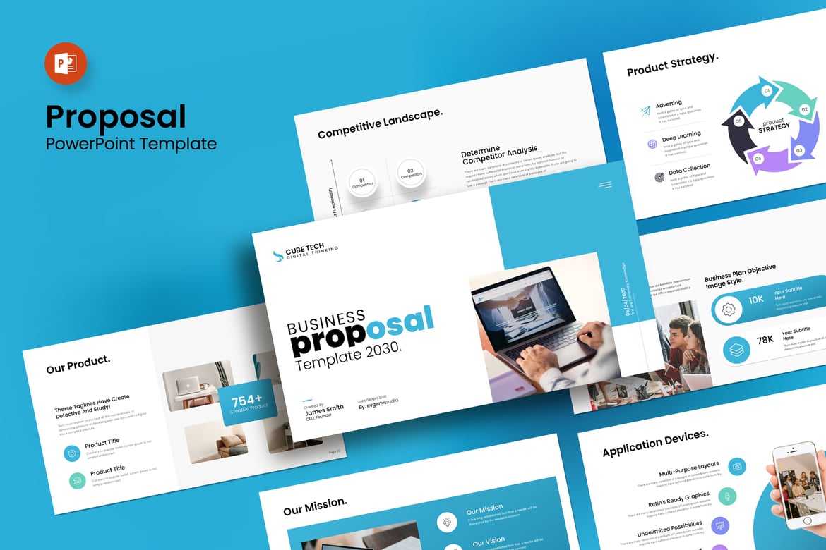 Template PowerPoint Proposal Bisnis yang Menarik