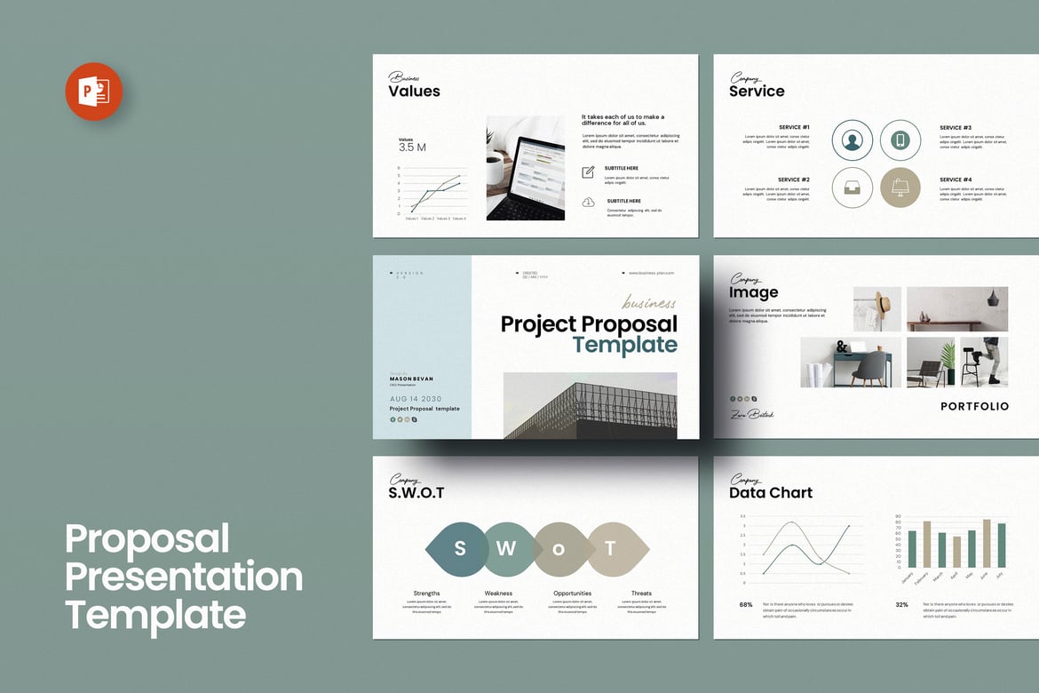 Template PowerPoint Proposal Bisnis yang Modern dan Menarik