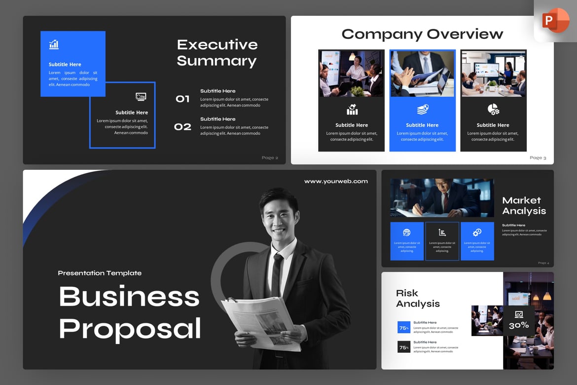 Template Presentasi Proposal Bisnis Modern - PowerPoint