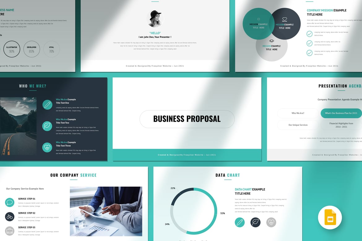 Template Presentasi PowerPoint Proposal Bisnis yang Kreatif dan Modern