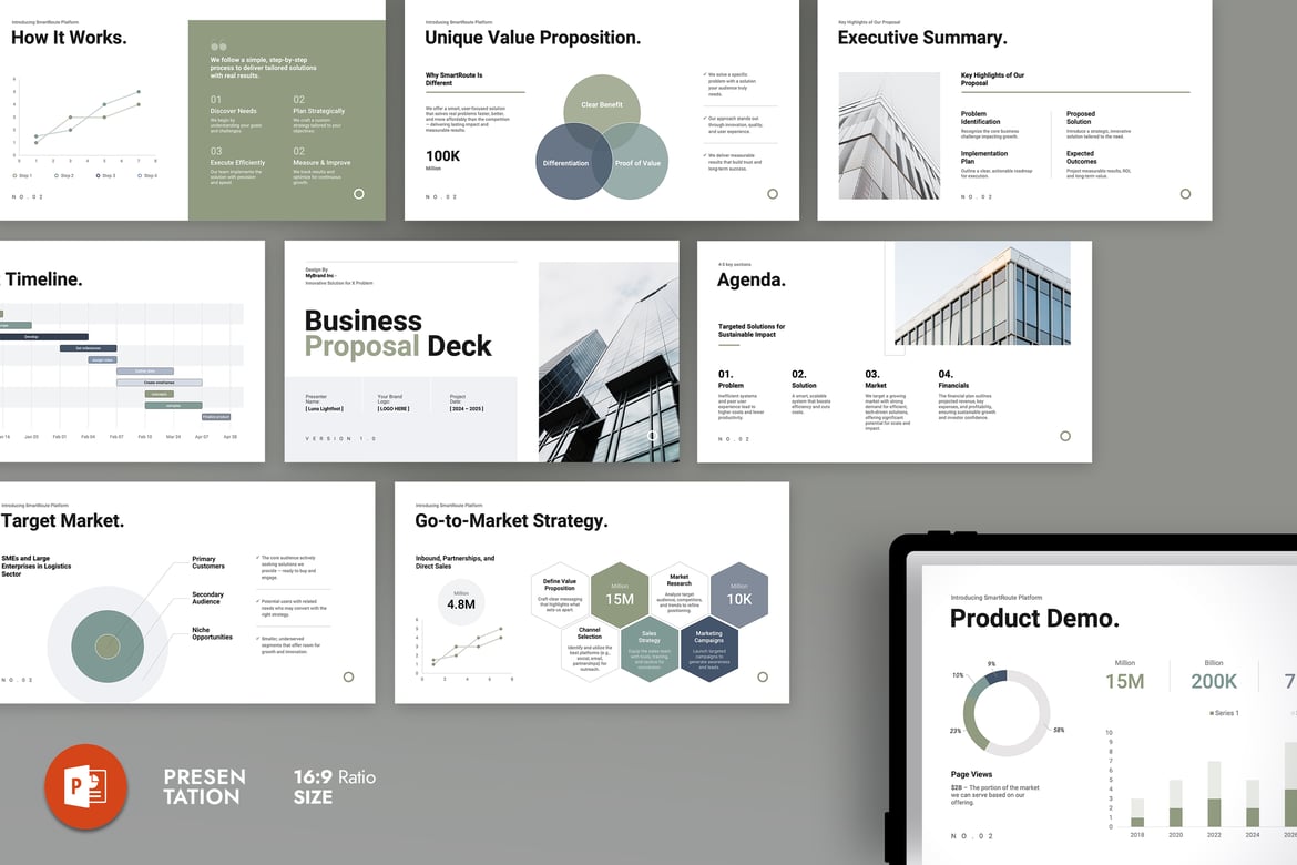 Template Presentasi PowerPoint Proposal Bisnis yang Menarik