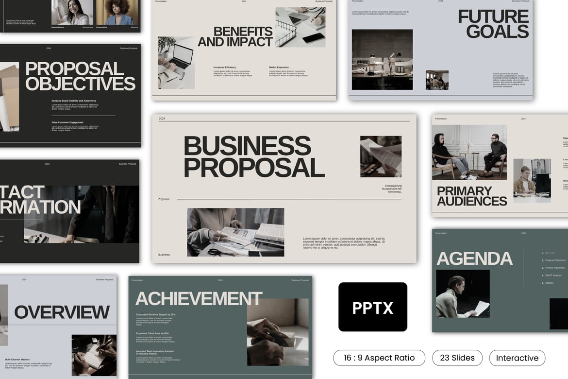 Template Presentasi Bisnis Kreatif - PowerPoint Stylish