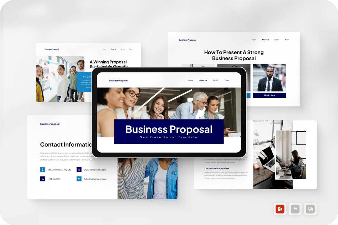 Template Presentasi Proposal Bisnis PowerPoint yang Modern dan Mudah Digunakan