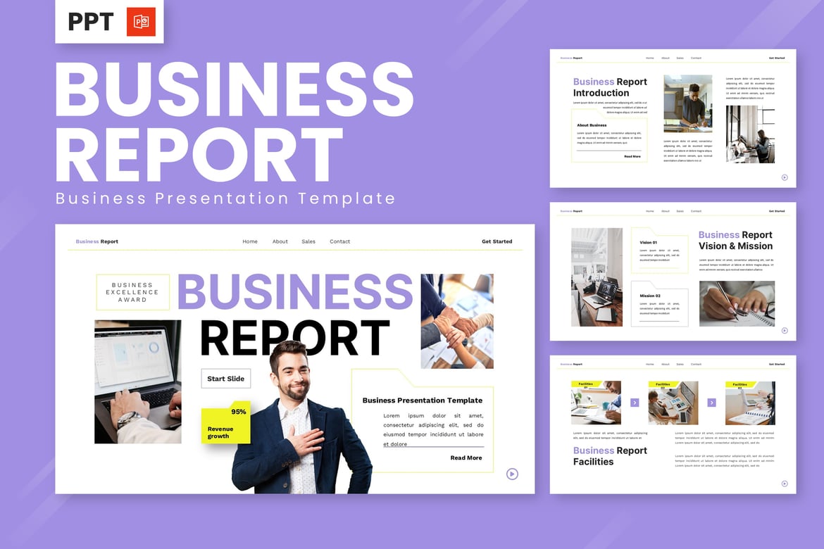Template Powerpoint Laporan Bisnis yang Profesional dan Menarik