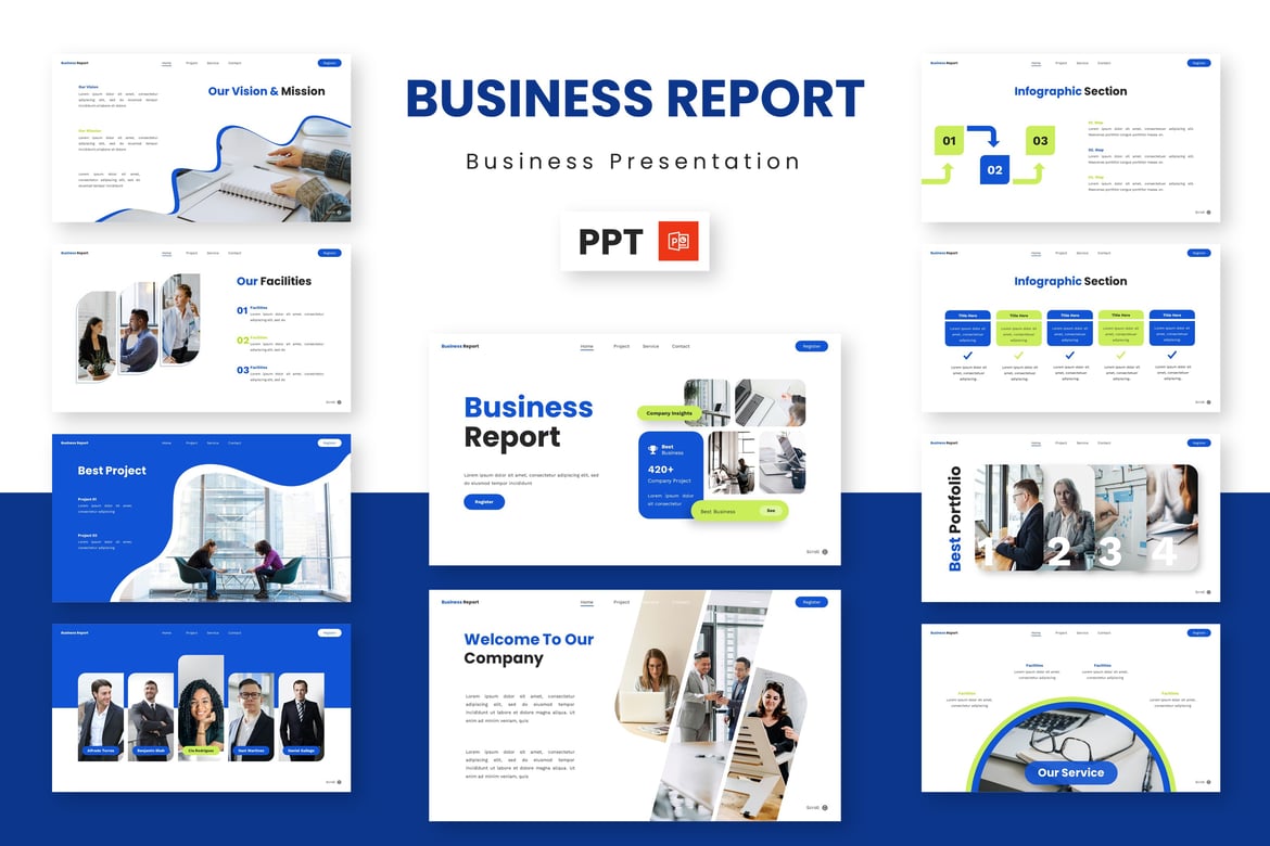 Template Presentasi Bisnis - Powerpoint Profesional untuk Laporan Anda