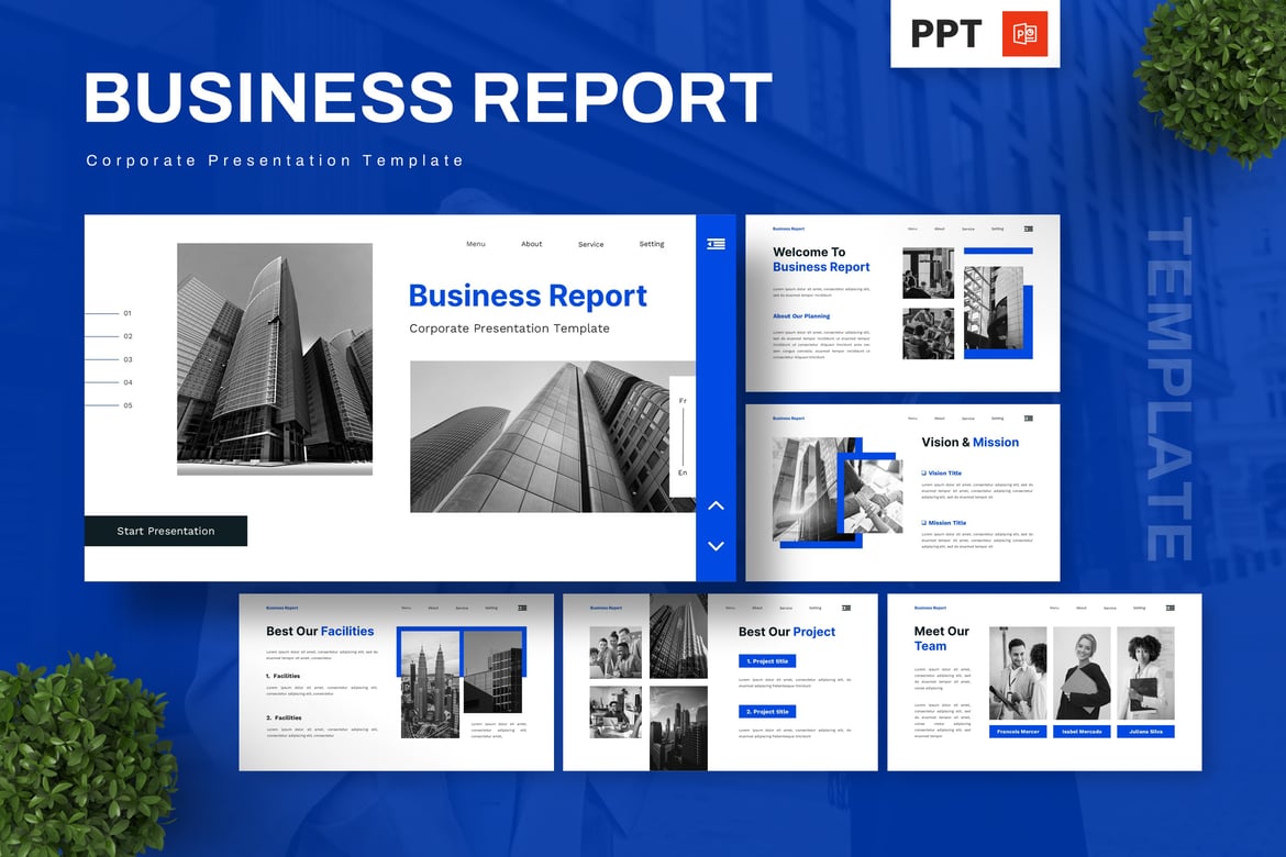 Template Presentasi Bisnis - Powerpoint Korporat yang Menarik