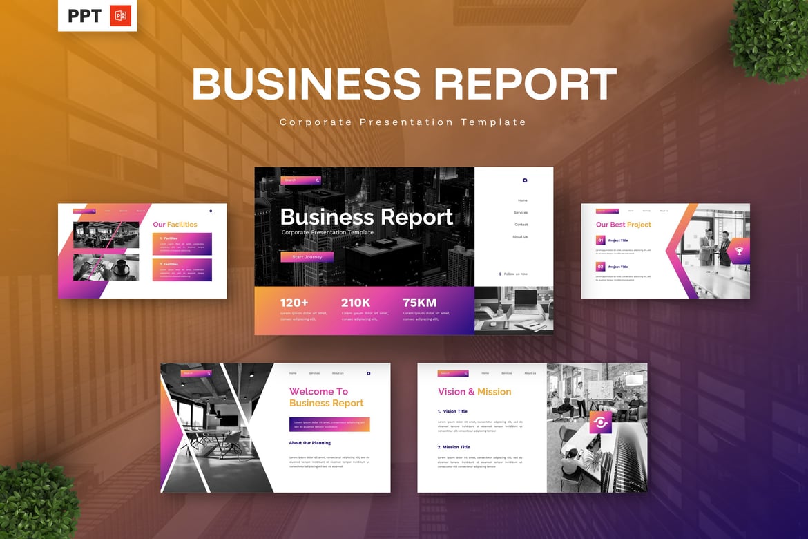 Template Presentasi Bisnis - Powerpoint Korporat yang Menarik
