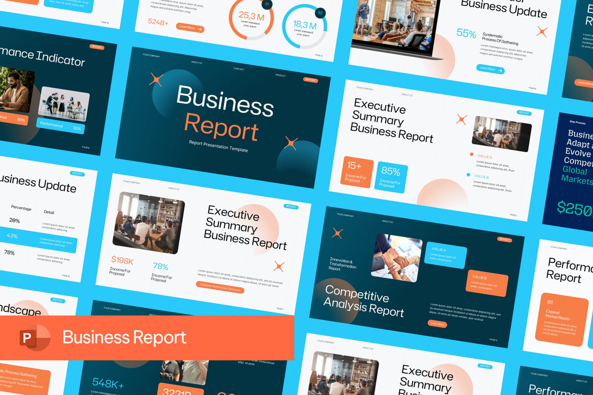 Template Presentasi Laporan Bisnis Profesional