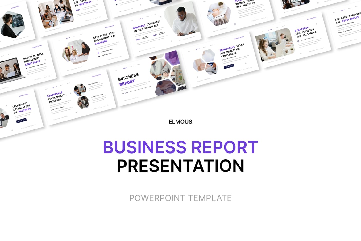 Template Powerpoint Presentasi Laporan Bisnis yang Profesional
