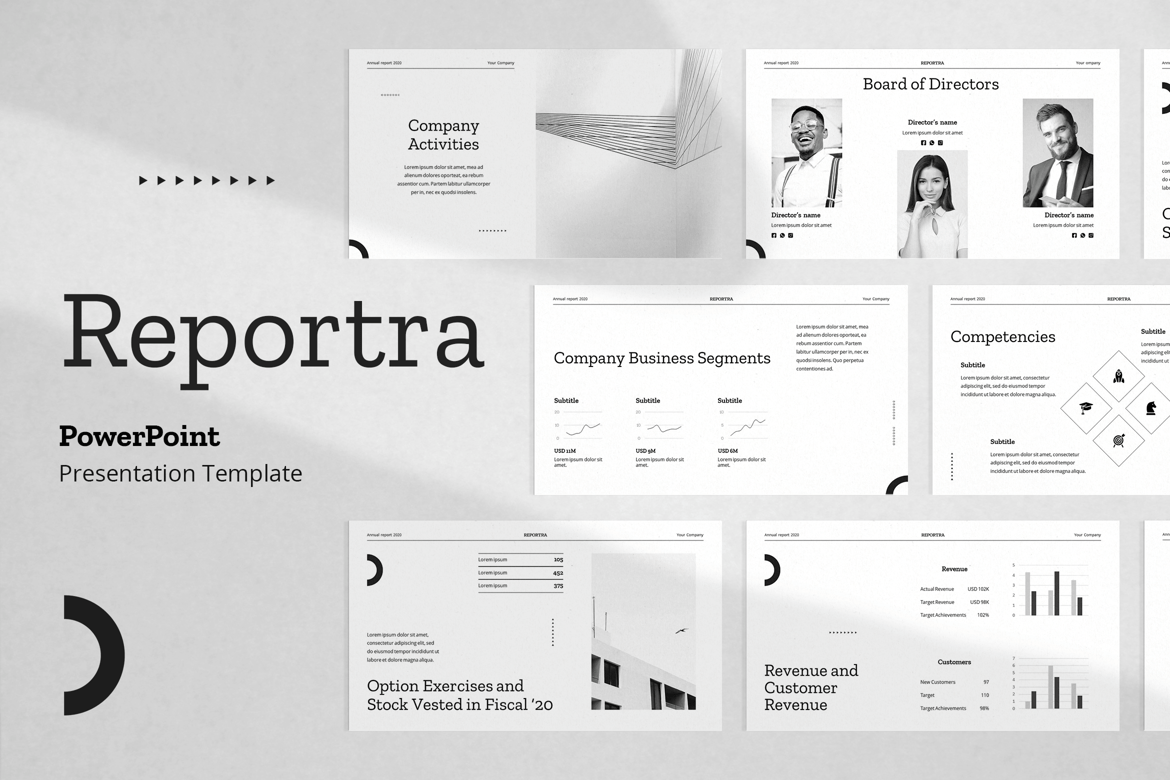 Template Presentasi PowerPoint Laporan Bisnis Modern