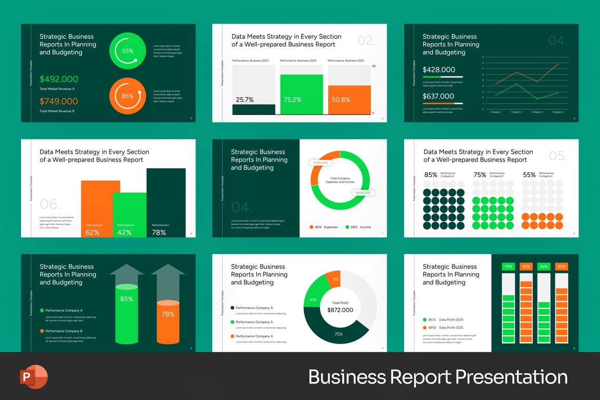 Template Presentasi PowerPoint Laporan Bisnis