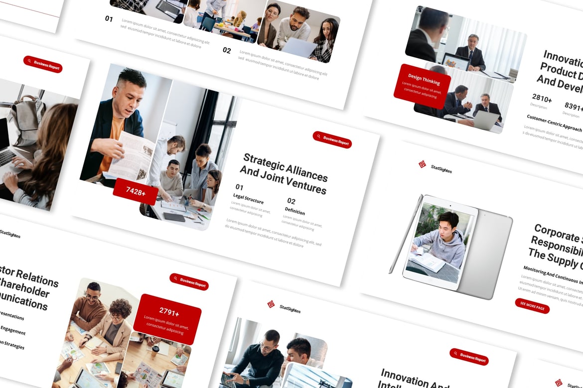 Template Presentasi Powerpoint Laporan Bisnis yang Profesional