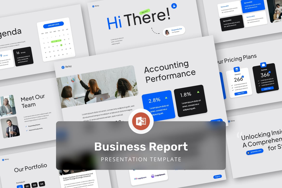 Template Presentasi Laporan Bisnis PowerPoint yang Menarik dan Profesional