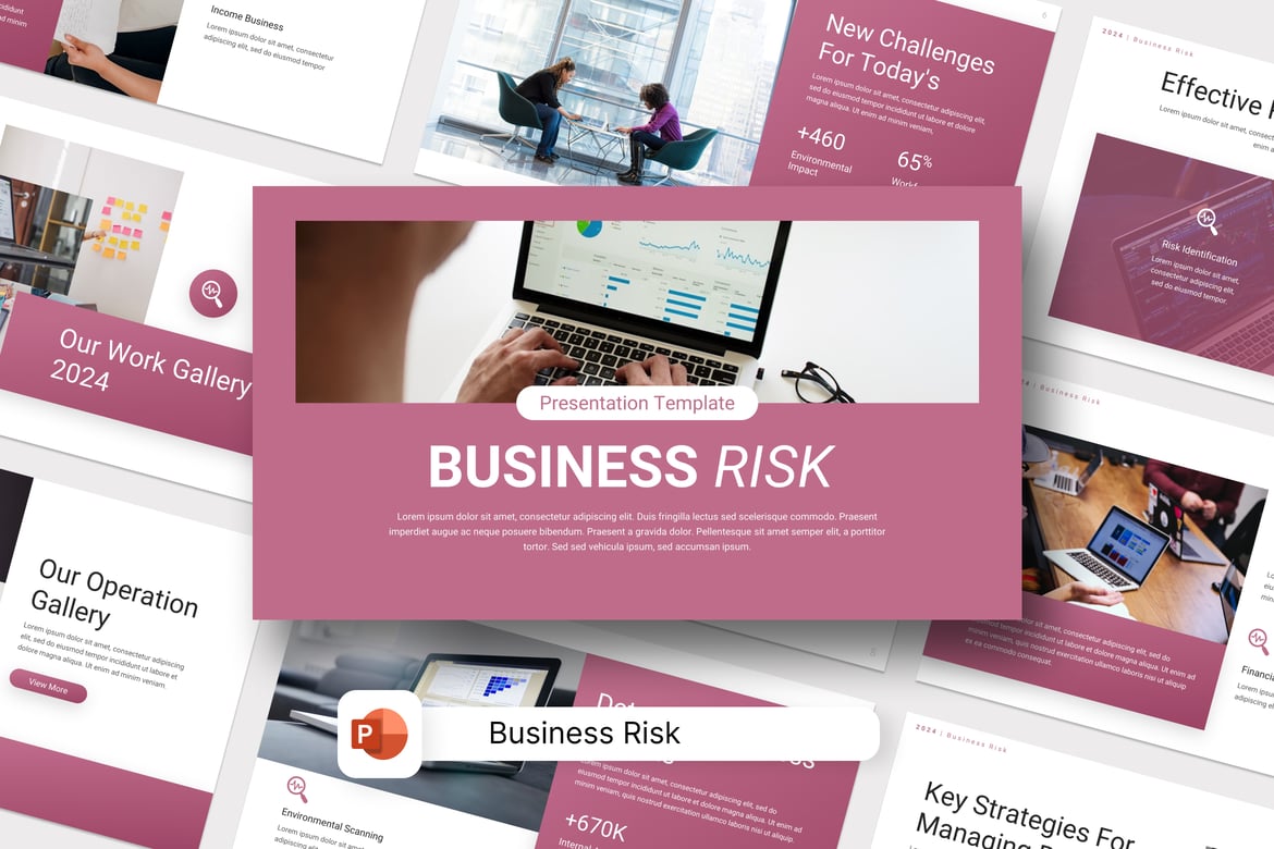 Template Presentasi Risiko Bisnis yang Profesional