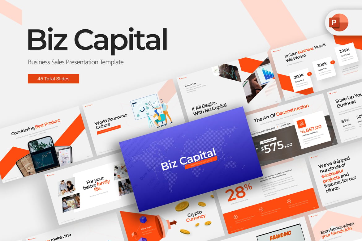 Template PowerPoint Penjualan Bisnis yang Profesional dan Menarik