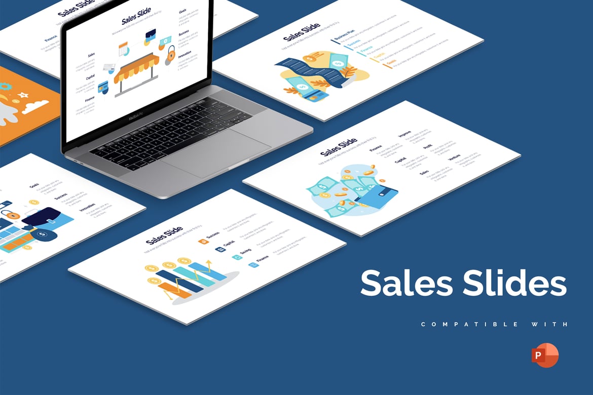 Template PowerPoint Infografis untuk Presentasi Penjualan yang Menarik