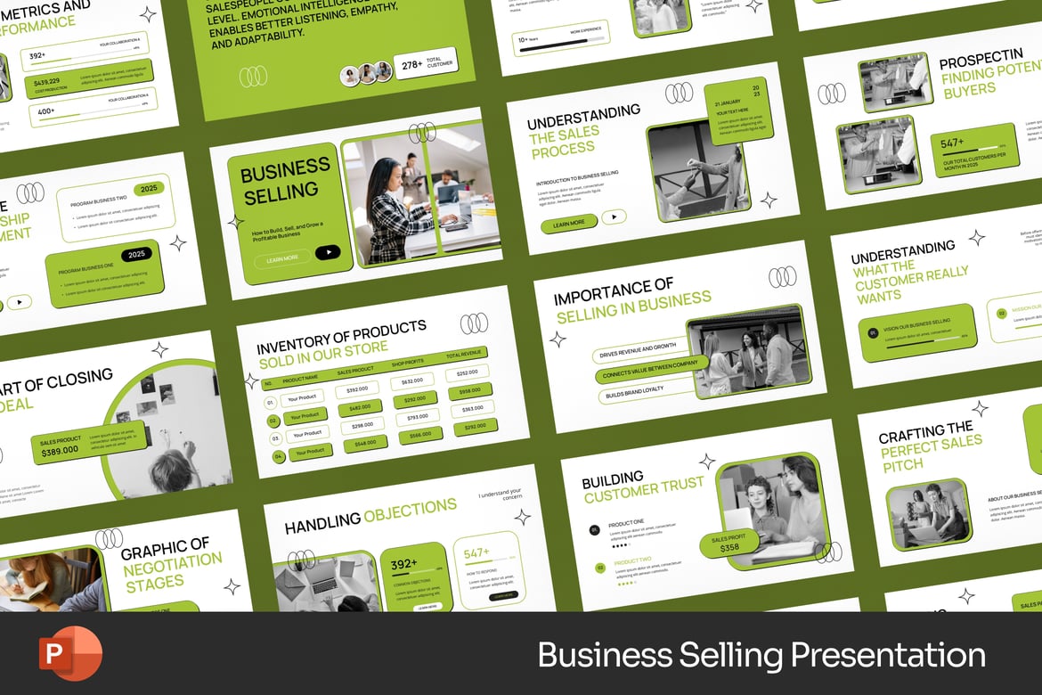 Template Presentasi PowerPoint untuk Penjualan Bisnis yang Menarik