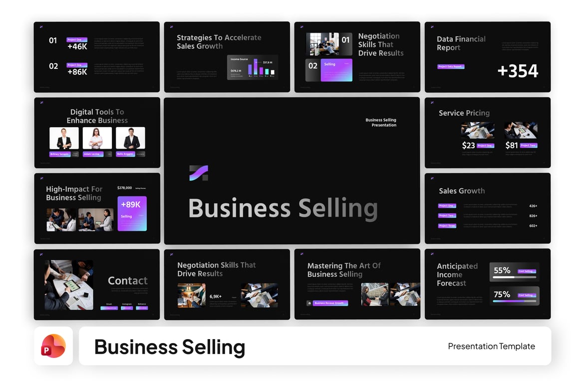 Template Presentasi PowerPoint untuk Penjualan Bisnis yang Efektif