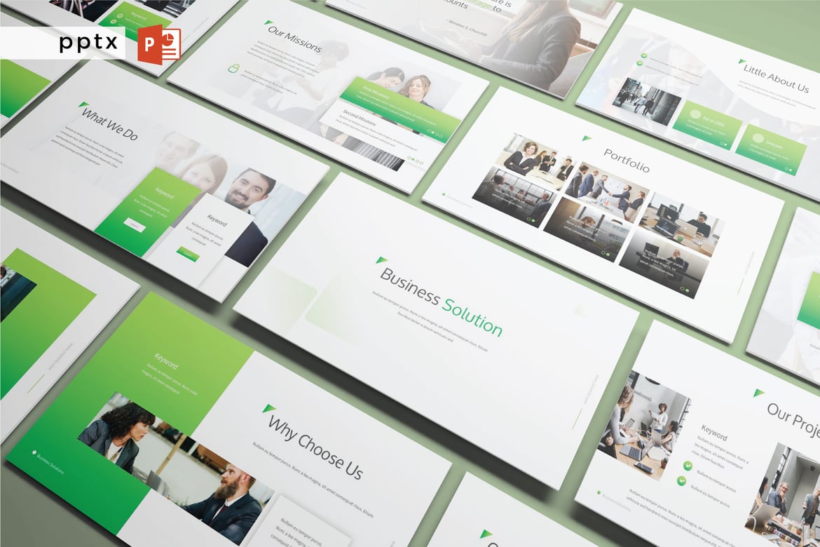 Template PowerPoint Bisnis Modern - V248