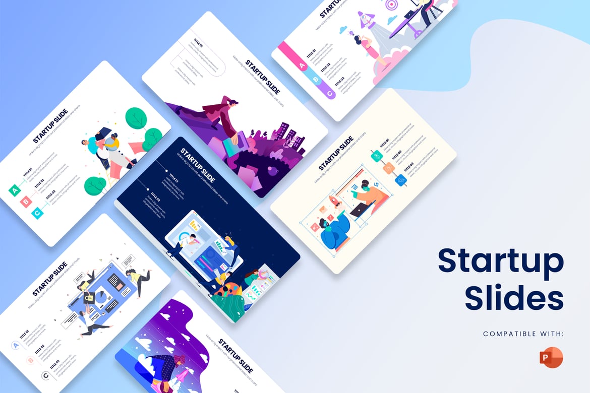 Template Presentasi PowerPoint untuk Startup yang Menarik