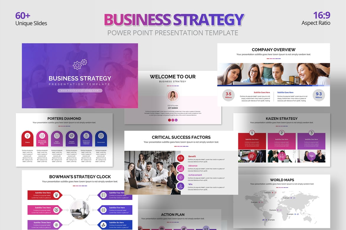 Template PowerPoint Strategi Bisnis yang Efektif