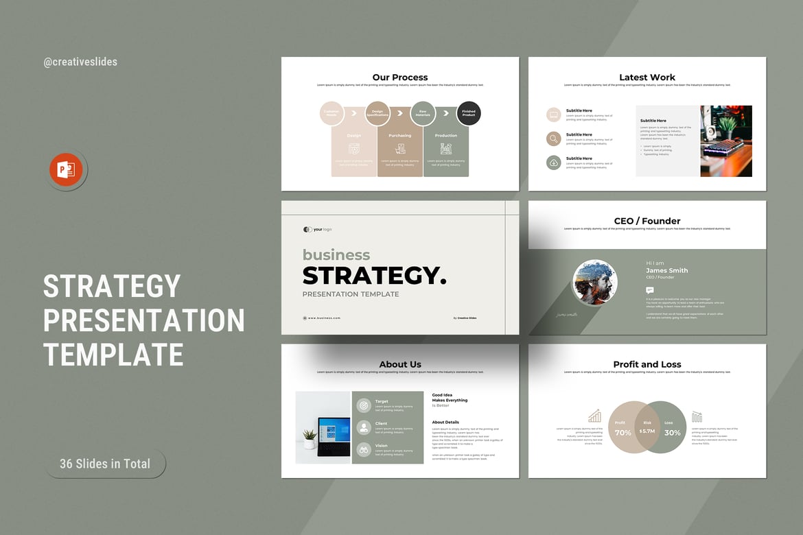 Template Presentasi PowerPoint Strategi Bisnis yang Menarik